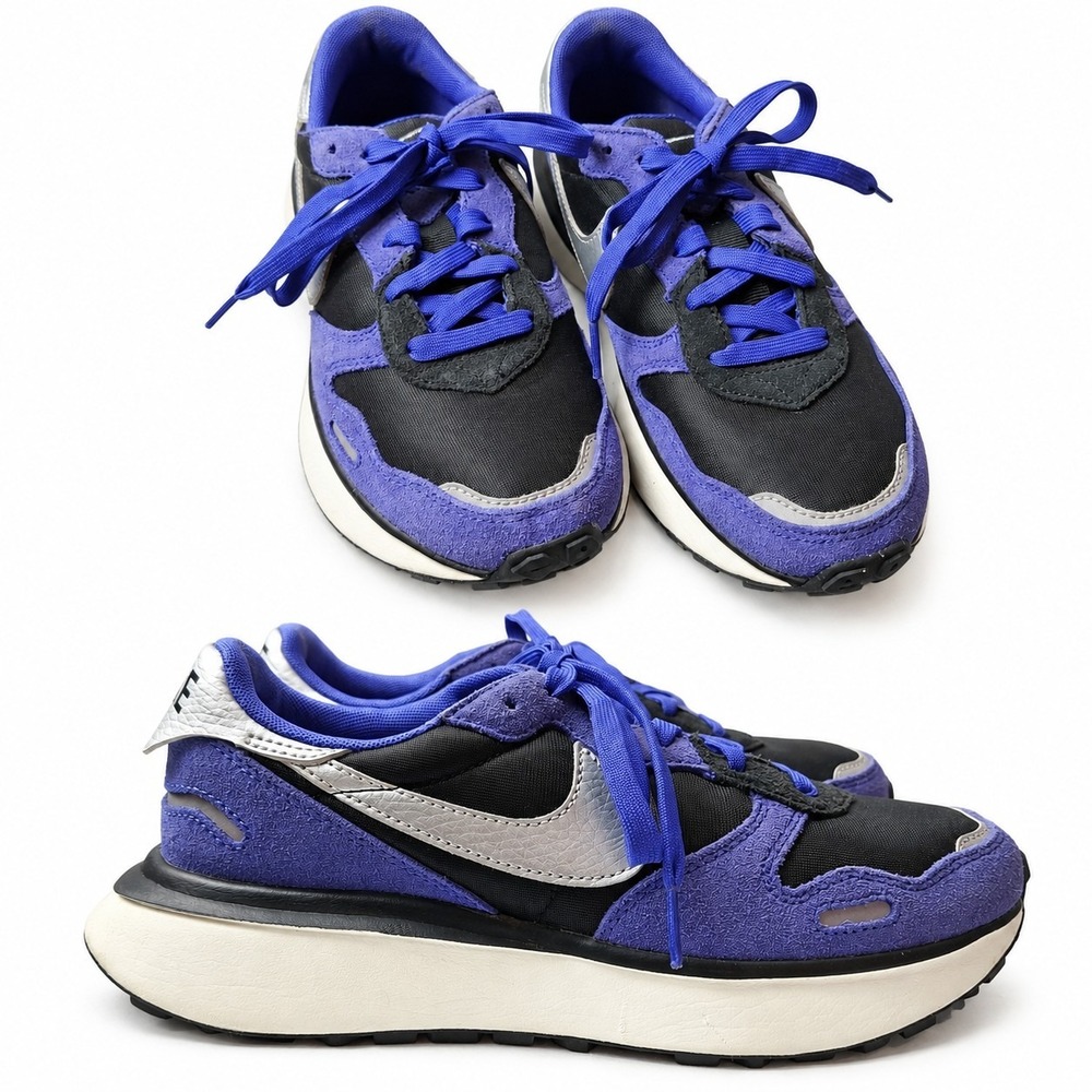 NIKE Phoenix Waffle Sneaker Women Sz 7 Persian Violet/Black/Silver Retro-Inspire